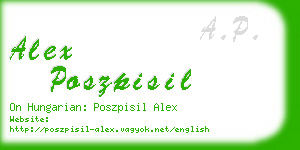 alex poszpisil business card